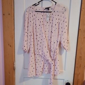 Polka Dot Wrap Top